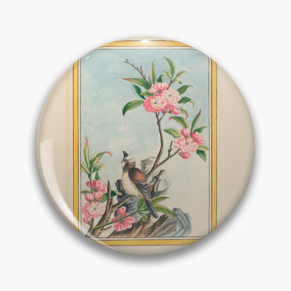 Item preview,  Pierre Joseph Buchoz Botanical Peach Blossom Songbird Vintage designed and sold by TeeARTHY.