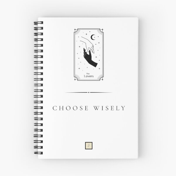 Item preview, Choose Wisely - The Lovers Tarot Card Quote designed and sold by KokoFlanell.