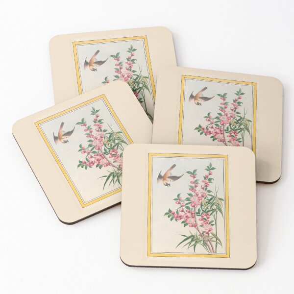 Item preview,  Pierre Joseph Buchoz Botanical  Flying Bird Pink Blossoms designed and sold by TeeARTHY.