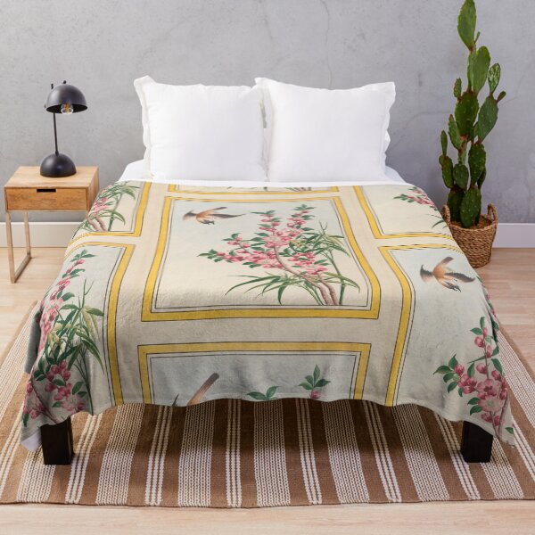 Item preview, Pierre Joseph Buchoz Botanical Flying Bird Pink Blossoms designed and sold by TeeARTHY.