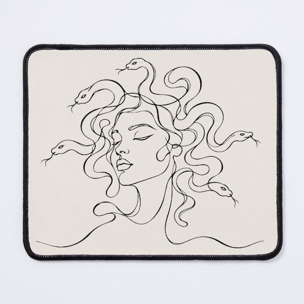 Item preview, Medusa Line Drawing - Greek Mythology Gorgon Snake Hair designed and sold by FemmePod.
