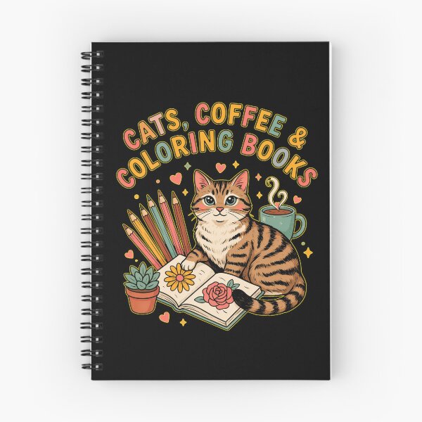 Item preview, Cats Coffee & Coloring Books Cozy Creative Hobby designed and sold by Nzgiftsandmore.