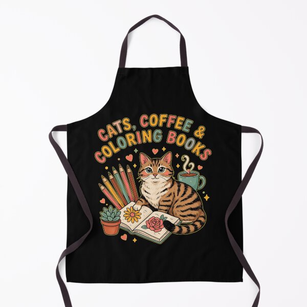 Item preview, Cats Coffee & Coloring Books Cozy Creative Hobby designed and sold by Nzgiftsandmore.