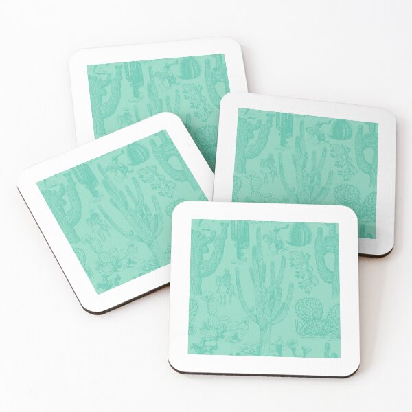Item preview, Western Cactoile in Tonal Sage Mint designed and sold by YesterdayColl.