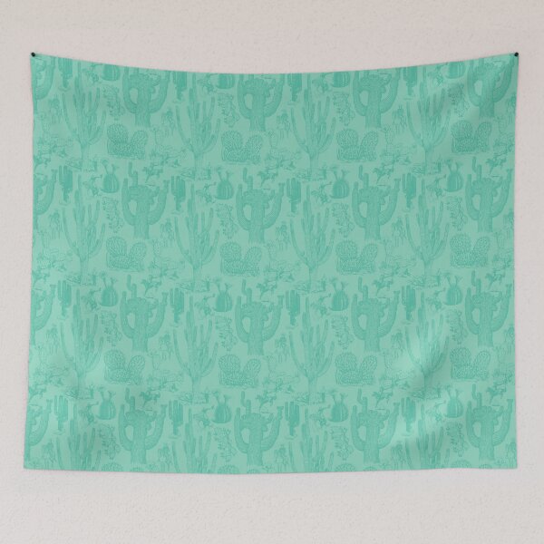 Item preview, Western Cactoile in Tonal Sage Mint designed and sold by YesterdayColl.