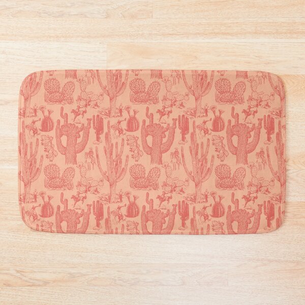 Item preview, Western Cactoile in Peach + Coral Clay designed and sold by YesterdayColl.