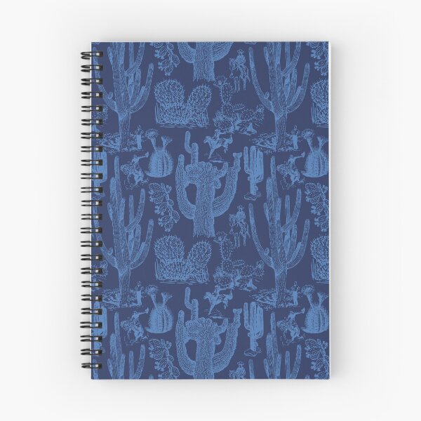 Item preview, Western Cactoile in Tonal Navy Blue designed and sold by YesterdayColl.