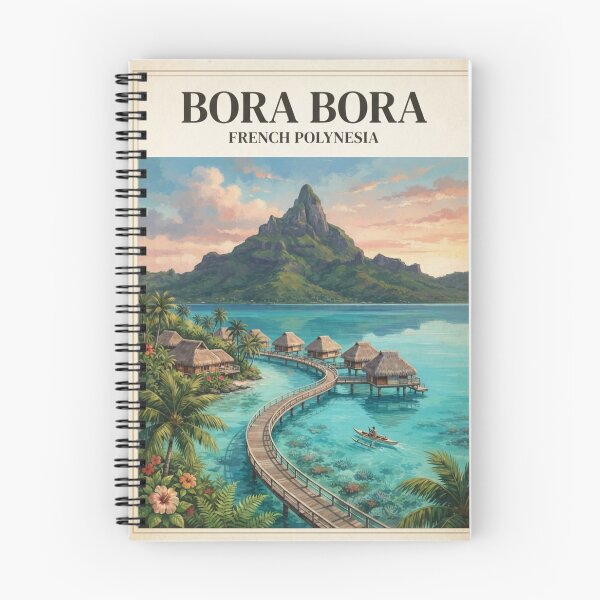 Item preview,  Bora Bora French Polynesia Vintage Travel Poster – Tropical Lagoon designed and sold by ElartedeNoel.