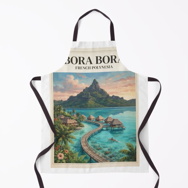 Item preview, Bora Bora French Polynesia Vintage Travel Poster – Tropical Lagoon designed and sold by ElartedeNoel.