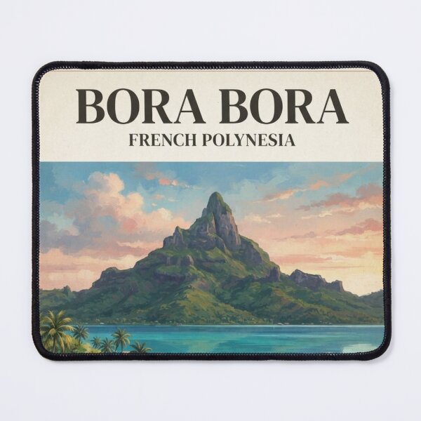 Item preview,  Bora Bora French Polynesia Vintage Travel Poster – Tropical Lagoon designed and sold by ElartedeNoel.