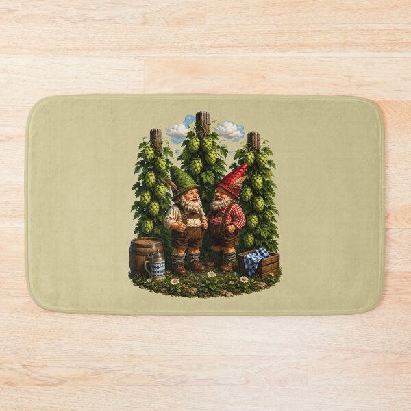 Item preview, Bavarian Garden Gnomes – Funny Hop Garden Dwarfs Illustration designed and sold by Alpine-Ink.