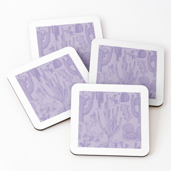Item preview, Western Cactoile in Tonal Lavender designed and sold by YesterdayColl.