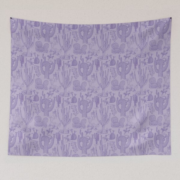 Item preview, Western Cactoile in Tonal Lavender designed and sold by YesterdayColl.