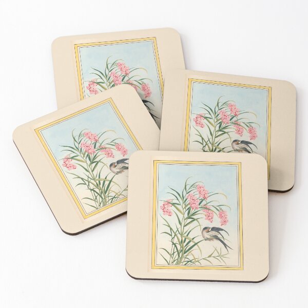 Item preview,  Pierre Joseph Buchoz Pink Blossom Swallow Botanical designed and sold by TeeARTHY.