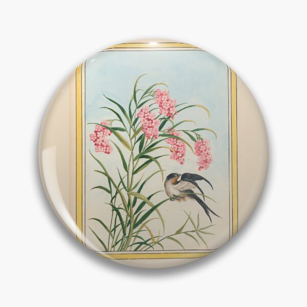Item preview,  Pierre Joseph Buchoz Pink Blossom Swallow Botanical designed and sold by TeeARTHY.