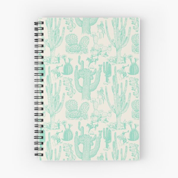 Item preview, Western Cactoile in Oat White + Mint designed and sold by YesterdayColl.