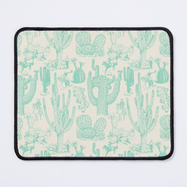 Item preview, Western Cactoile in Oat White + Mint designed and sold by YesterdayColl.