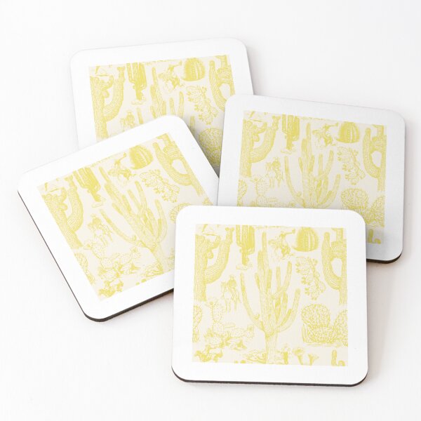 Item preview, Western Cactoile in Tonal Light Yellow designed and sold by YesterdayColl.