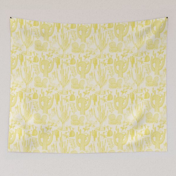 Item preview, Western Cactoile in Tonal Light Yellow designed and sold by YesterdayColl.