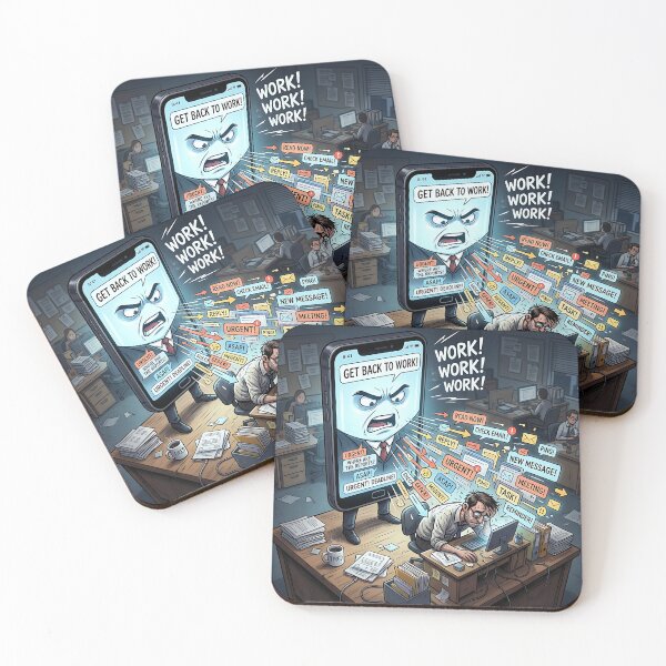 Item preview, Smartphone Demanding Boss Workplace Email Overload Satire designed and sold by Michaelragheb.