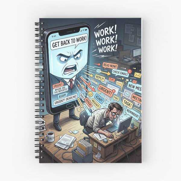 Item preview, Smartphone Demanding Boss Workplace Email Overload Satire designed and sold by Michaelragheb.