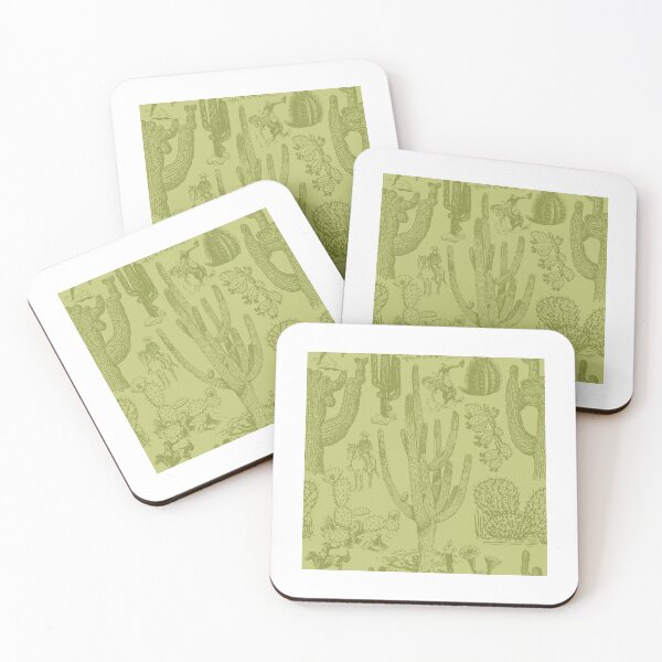 Item preview, Western Cactoile in Lime + Avocado Green designed and sold by YesterdayColl.