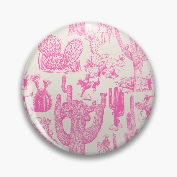 Item preview, Western Cactoile in Oat Cream + Bubblegum Pink designed and sold by YesterdayColl.