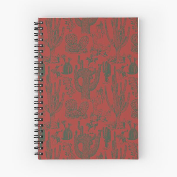 Item preview, Western Cactoile in Dusty Holiday Red + Green designed and sold by YesterdayColl.