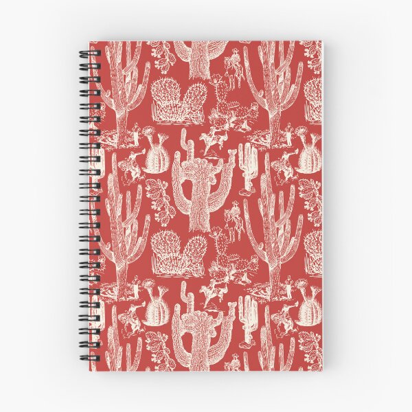 Item preview, Western Cactoile in Bright Holiday Red + Cream designed and sold by YesterdayColl.