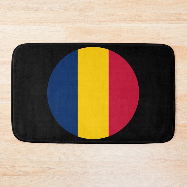 Artikelvorschau, Rundes Symbol der Tschad-Flagge | Kreisförmiges Schaltflächenelement mit der Tschad-Flagge entworfen und verkauft von NTGUILTY.