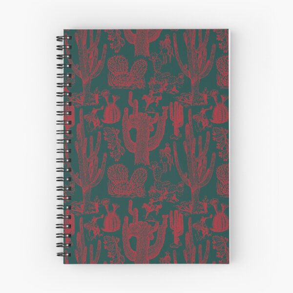 Item preview, Western Cactoile in Dark Holiday Green + Red designed and sold by YesterdayColl.