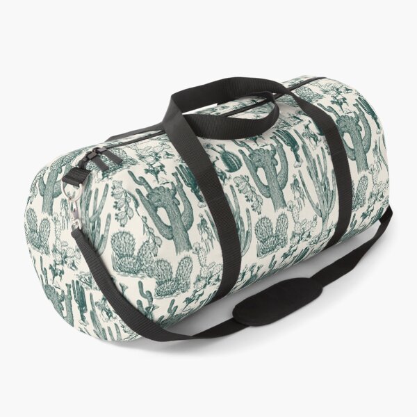 Item preview, Western Cactoile in Cream + Holiday Green designed and sold by YesterdayColl.