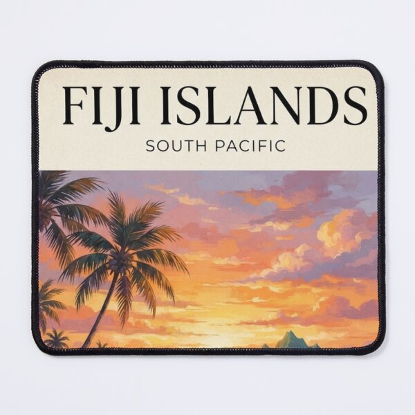 Item preview, Fiji Islands Vintage Travel Poster – Tropical South Pacific Paradise designed and sold by ElartedeNoel.