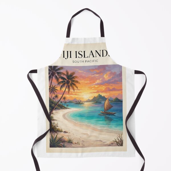 Item preview, Fiji Islands Vintage Travel Poster – Tropical South Pacific Paradise designed and sold by ElartedeNoel.