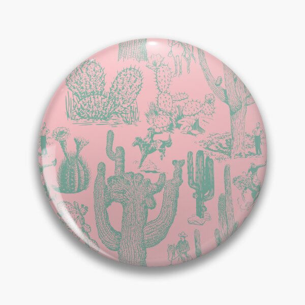 Item preview, Western Cactoile in Desert Rose + Catcus Green designed and sold by YesterdayColl.