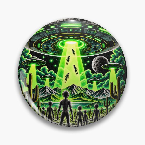 Item preview, Alien Invasion UFO Abduction – Retro Sci-Fi Area 51 Art designed and sold by MAJCO-ART.