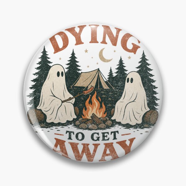 Item preview, Dying to Get Away Ghost Camping designed and sold by Nacho Average Designs.