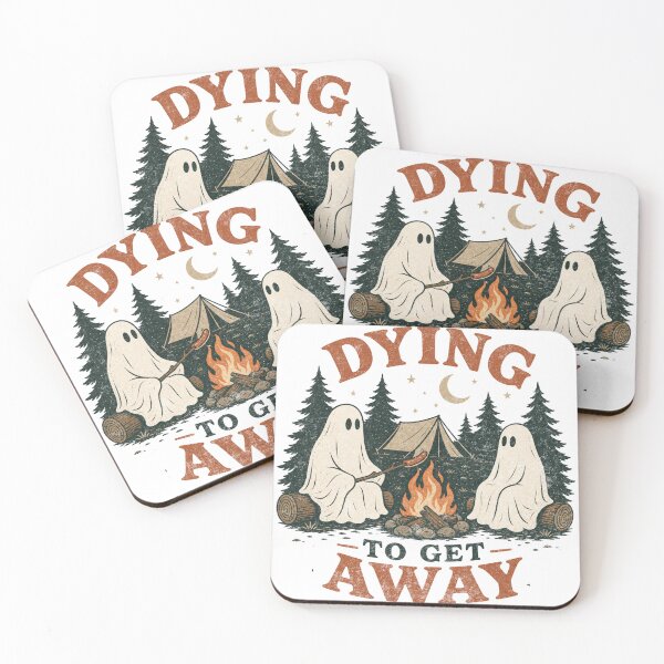 Item preview, Dying to Get Away Ghost Camping designed and sold by Nacho Average Designs.