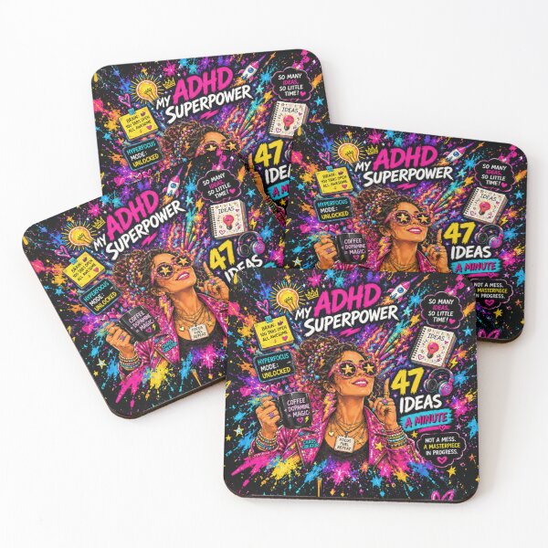 Item preview, My ADHD Superpower – 47 Ideas a Minute | Colorful ADHD Woman designed and sold by CollectionsJEm.