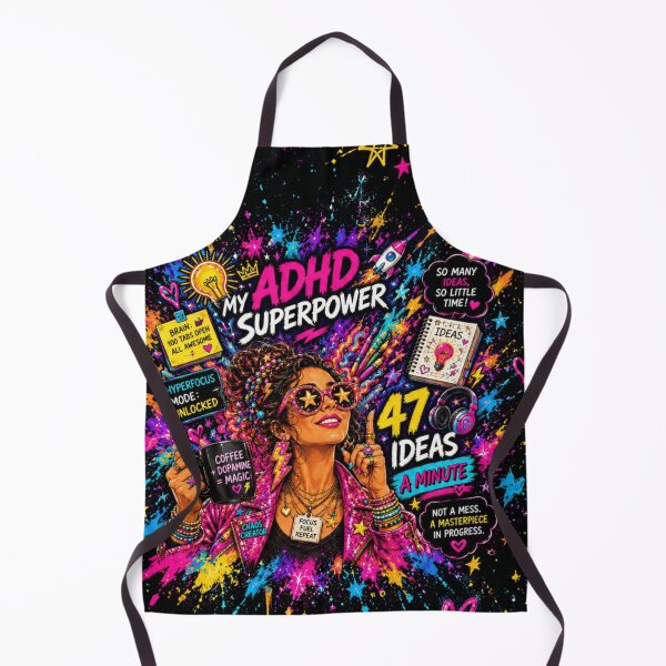 Item preview, My ADHD Superpower – 47 Ideas a Minute | Colorful ADHD Woman designed and sold by CollectionsJEm.