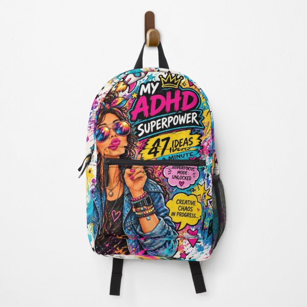Item preview, My ADHD Superpower – 47 Ideas a Minute | Colorful ADHD Woman designed and sold by CollectionsJEm.