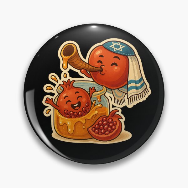 Item preview, Shofar & Honey Splash – Cute Rosh Hashanah Cartoon designed and sold by YG - YiddisheGesheft.