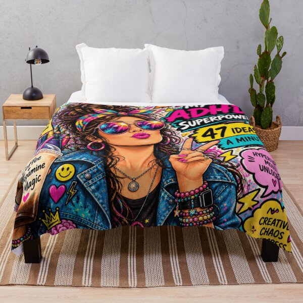 Item preview, My ADHD Superpower – 47 Ideas a Minute | Colorful ADHD Woman designed and sold by CollectionsJEm.