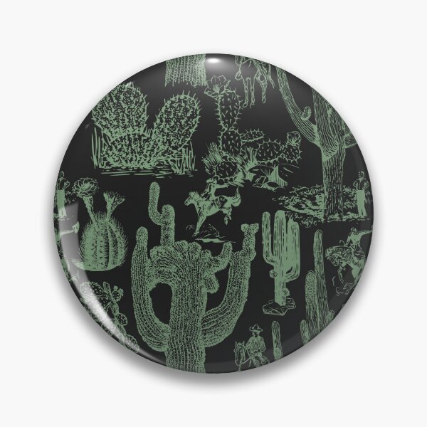 Item preview, Western Cactoile in Green + Black designed and sold by YesterdayColl.