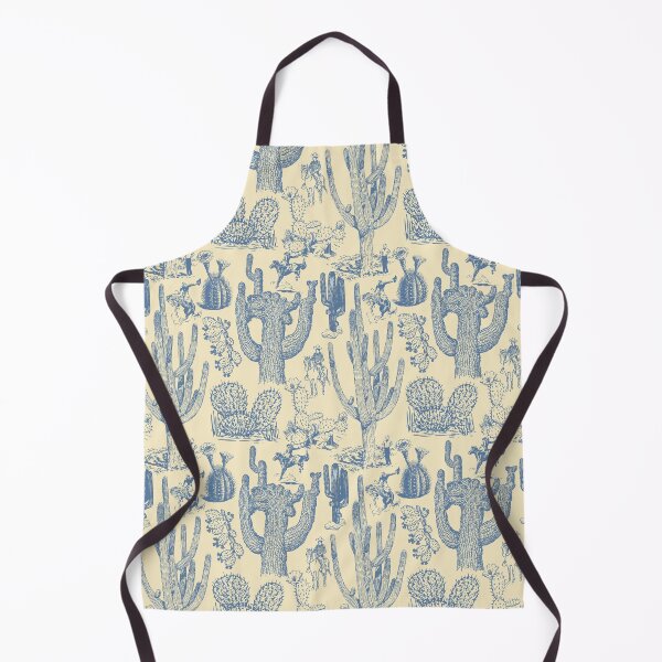 Item preview, Western Cactoile in Cream + Dusty Blue designed and sold by YesterdayColl.