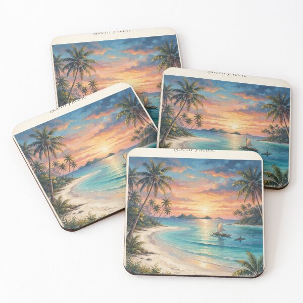 Item preview,  Fiji Islands Vintage Travel Poster – Tropical South Pacific Paradise designed and sold by ElartedeNoel.
