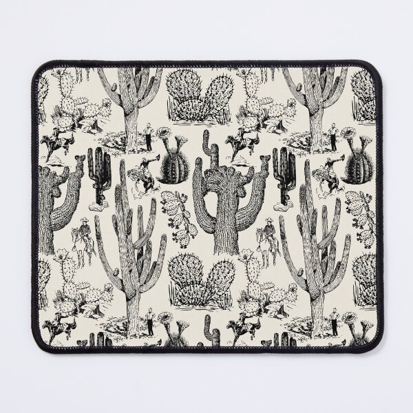 Item preview, Western Cactoile in Light Cream + Black designed and sold by YesterdayColl.