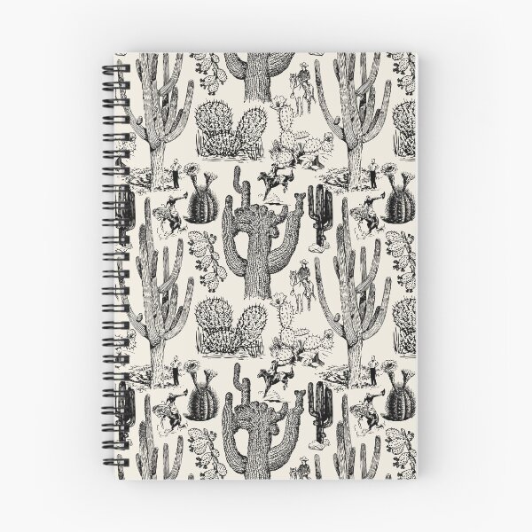 Item preview, Western Cactoile in Light Cream + Black designed and sold by YesterdayColl.