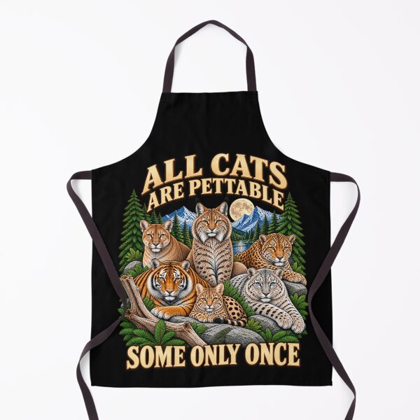Item preview, All Cats Are Pettable Some Only Once Funny Big Cat Wildlife Lover Humor designed and sold by 76Valeria.