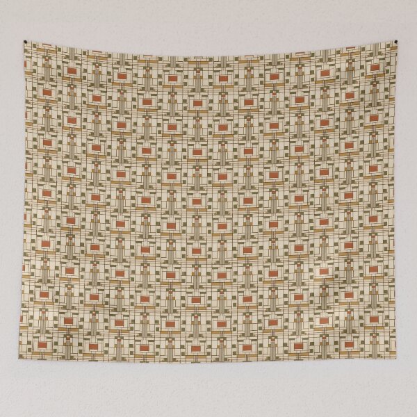 Item preview, Mid-Century Modern pattern with unique squares designed and sold by MiracleSociety.
